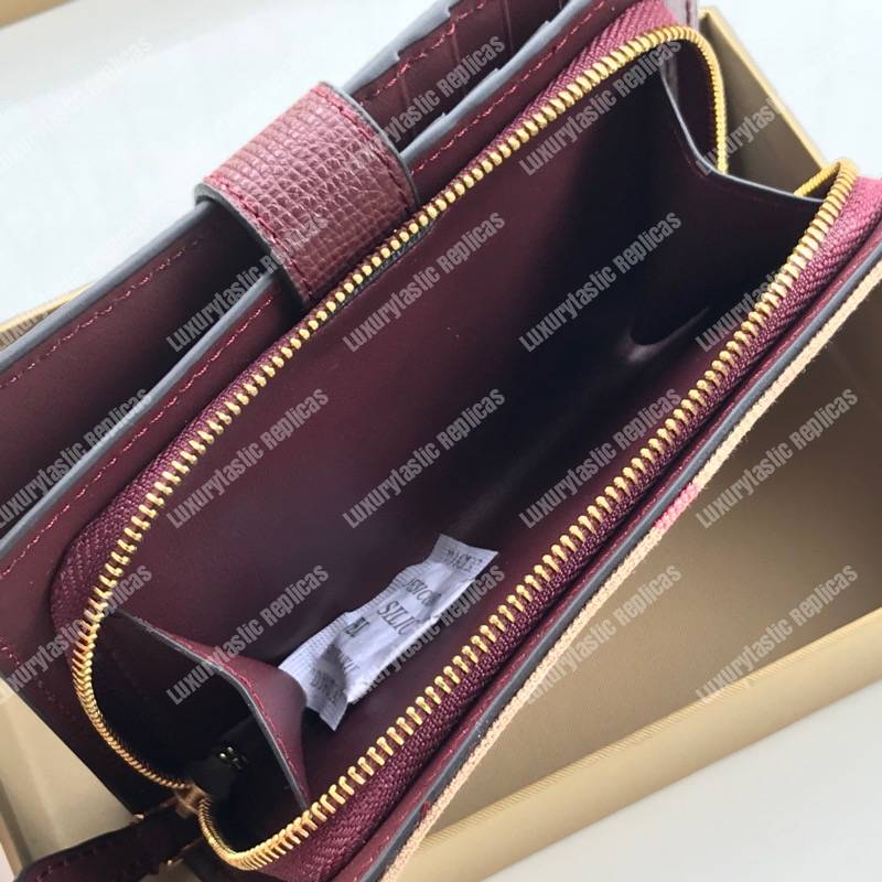B**rry house check and leather wallet dark brown