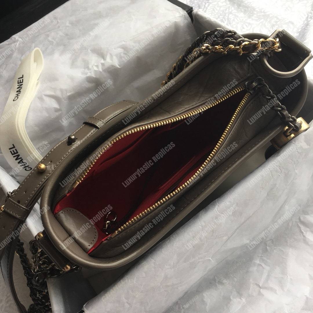 Ch*el’s gabrielle small hobo bag brown