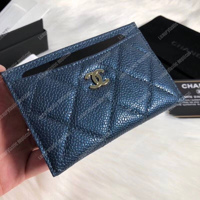Ch*el classic card holder blue