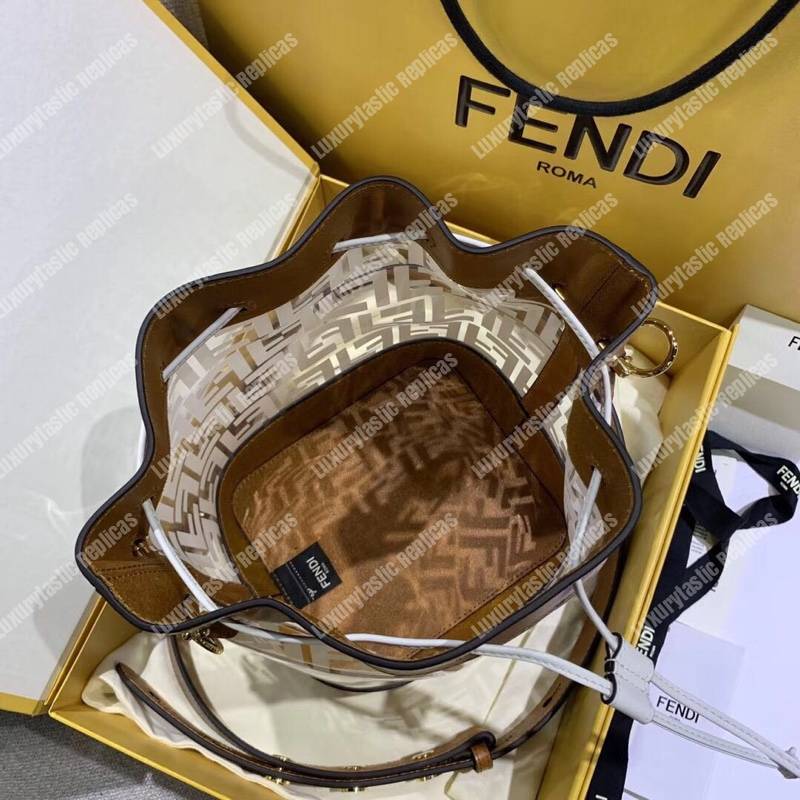 F**di mon tresor bag in polyurethane white