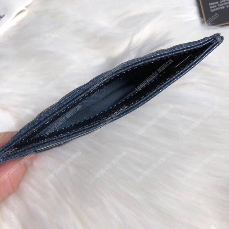 Ch*el classic card holder blue