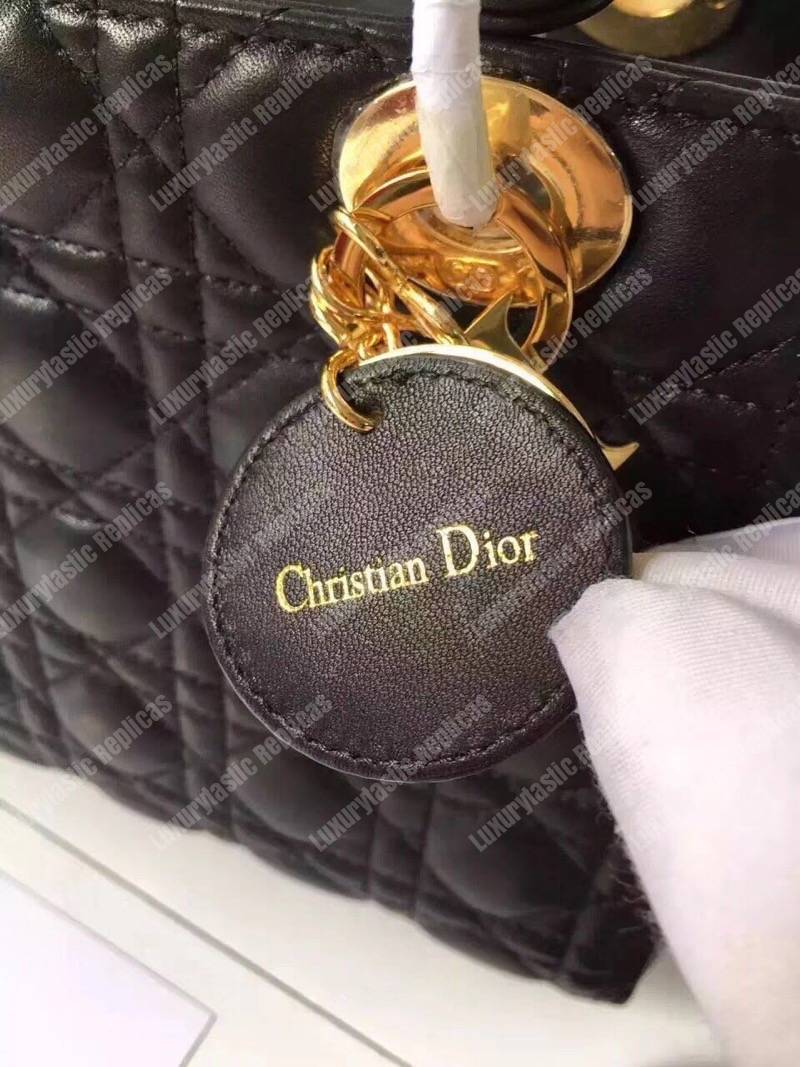 lady D*or lambskin bag black