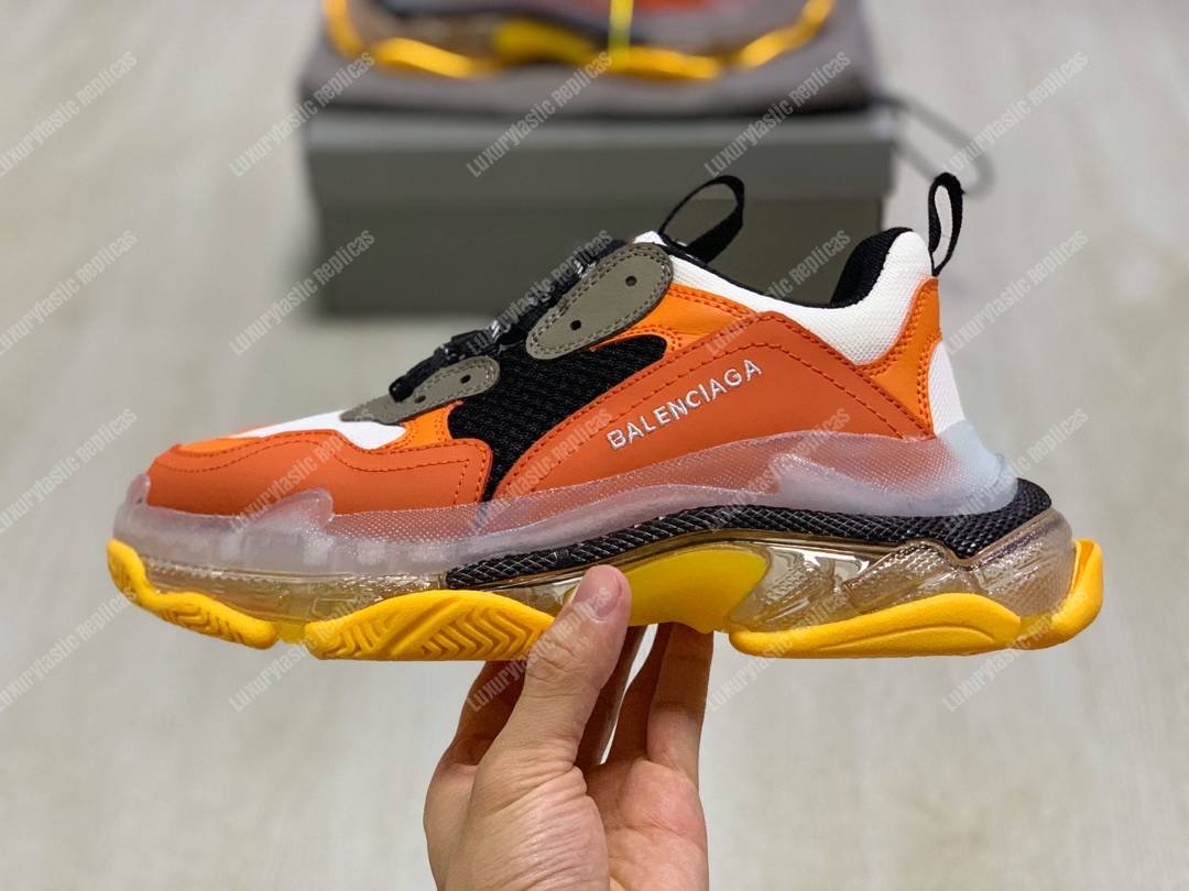 Ba*len*cia*ga triple s clear sole orange