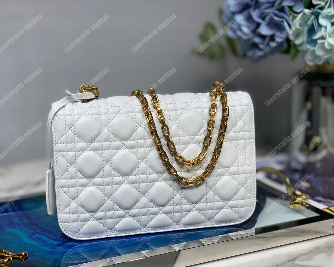D*or lambskin D*oraddict flap bag white