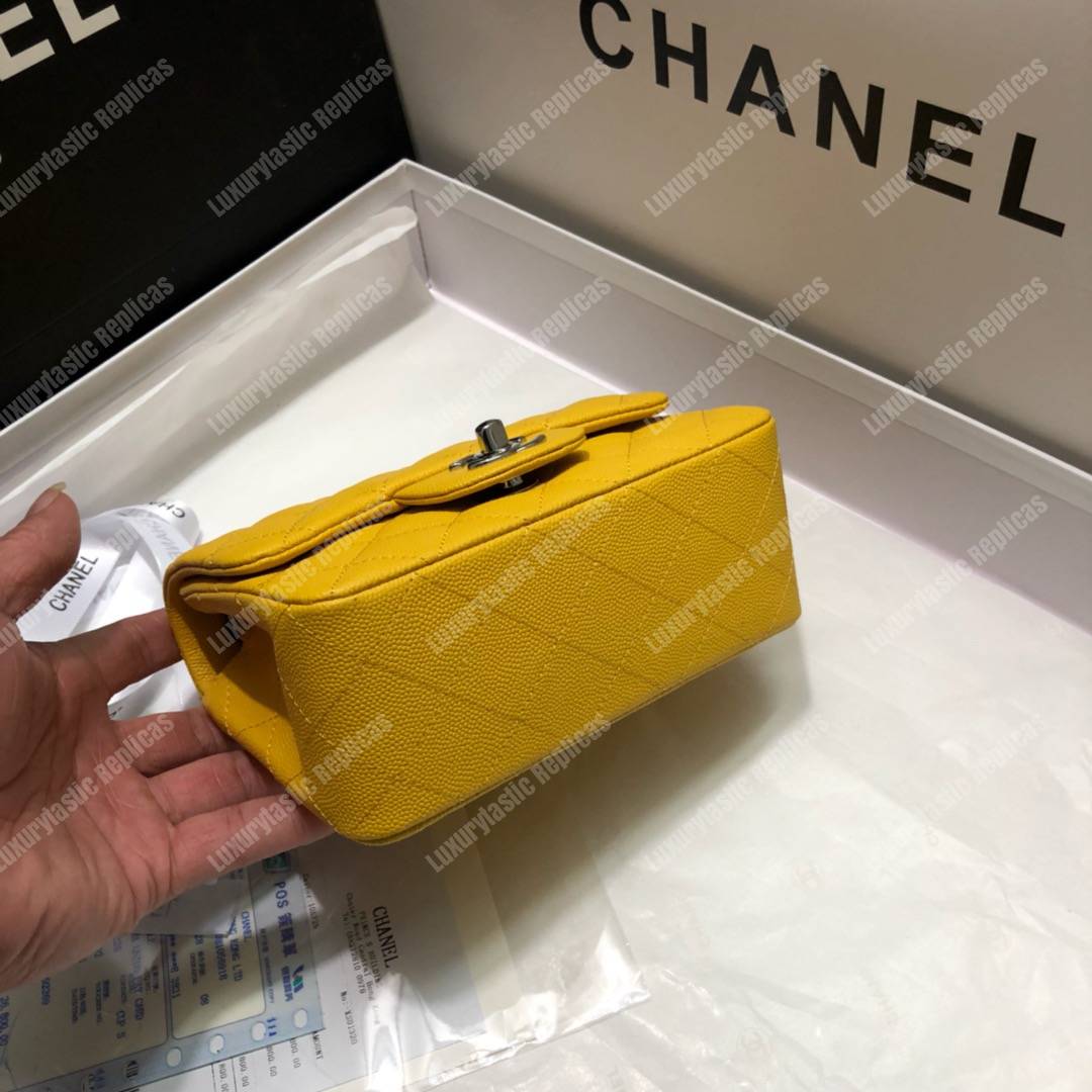 Ch*el mini flap bag yellow