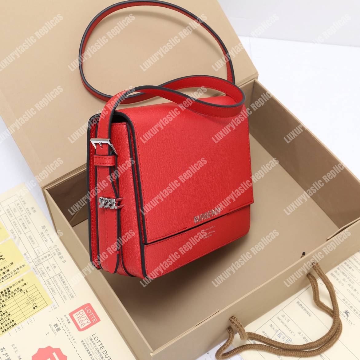 B**rry small two-tone leather grace bag red