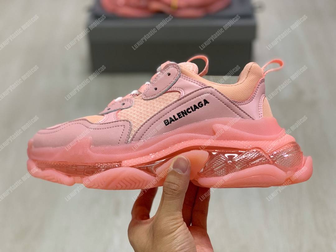 Ba*len*cia*ga triple s clear sole pink