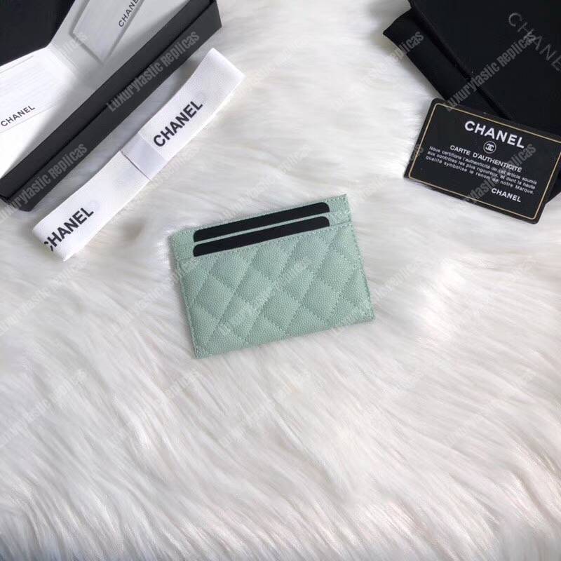 Ch*el boy card holder light green