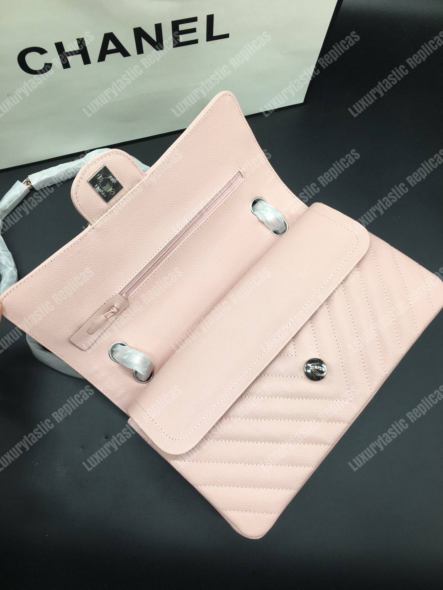 Ch*el classic medium handbag pink