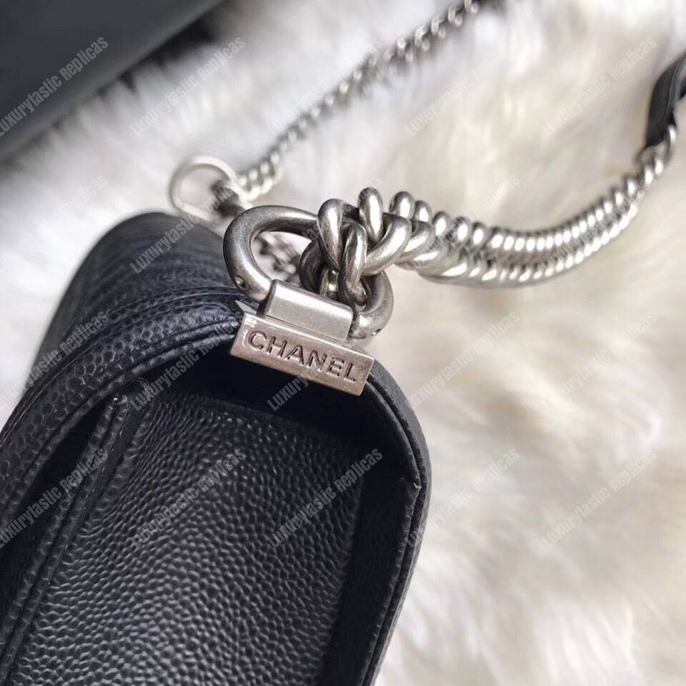 Ch*el boy medium handbag black