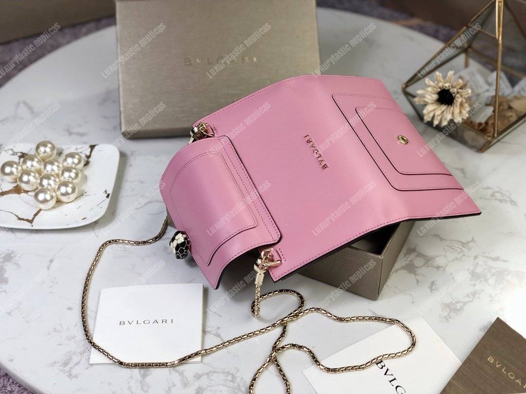 BVL Serpenti Forever Techno-Hybrid Wallet Flamingo Quartz