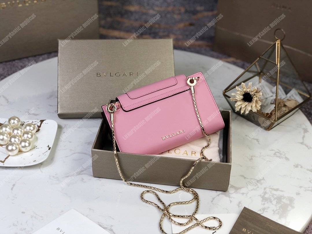 BVL Serpenti Forever Techno-Hybrid Wallet Flamingo Quartz