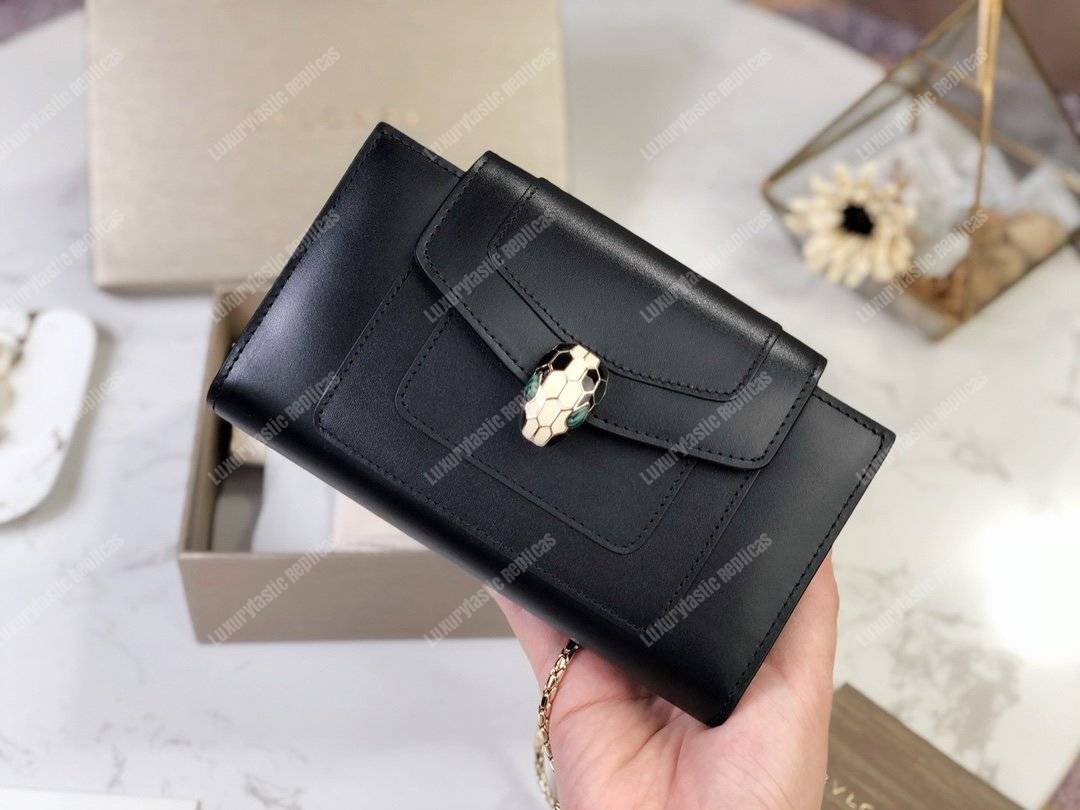 BVL Serpenti Forever Techno-Hybrid Wallet Black
