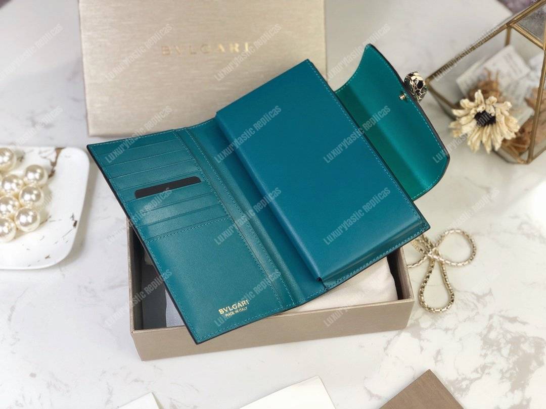 BVL Serpenti Forever Techno-Hybrid Wallet Deep Jade