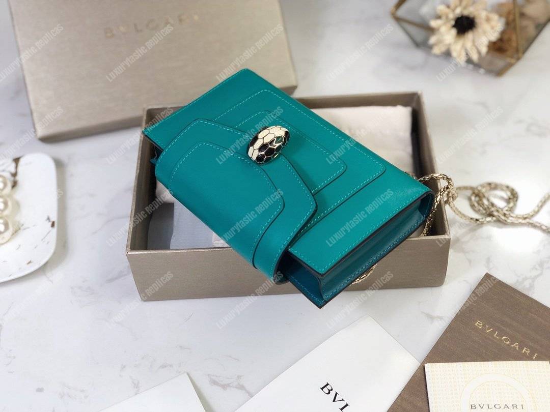BVL Serpenti Forever Techno-Hybrid Wallet Deep Jade