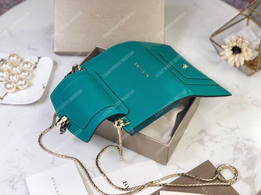 BVL Serpenti Forever Techno-Hybrid Wallet Deep Jade