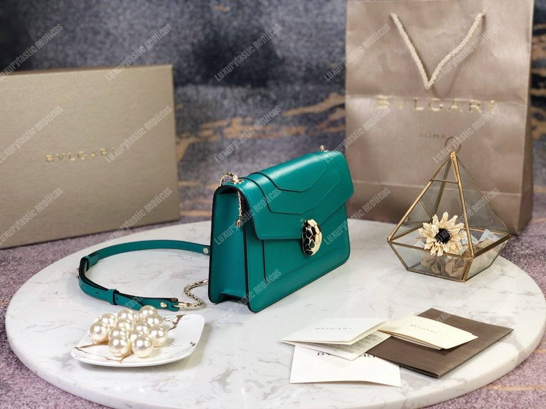 BVL Serpenti Forever Crossbody Bag Turquoise
