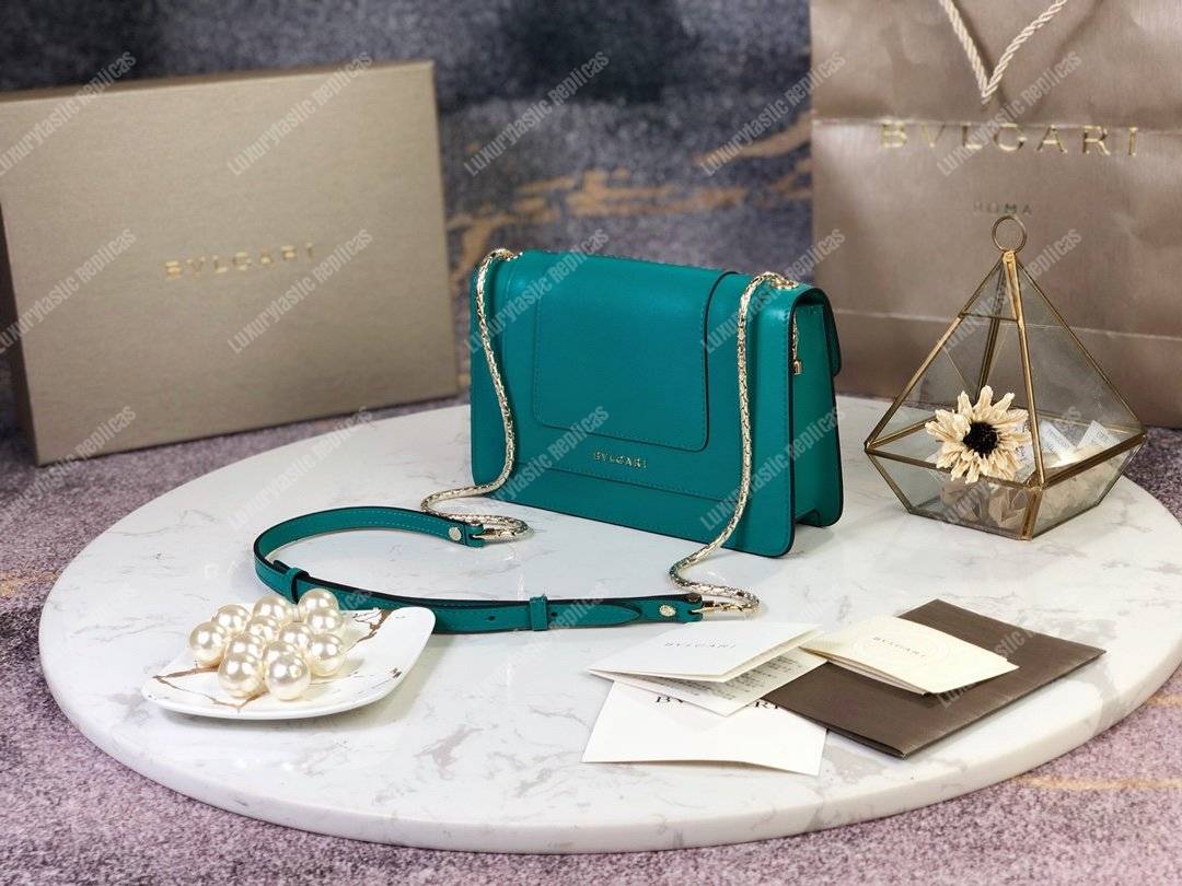BVL Serpenti Forever Crossbody Bag Turquoise