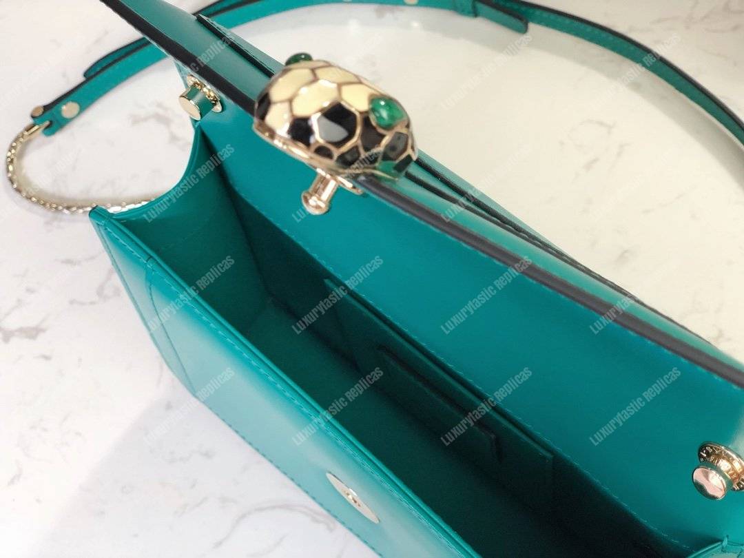 BVL Serpenti Forever Crossbody Bag Turquoise