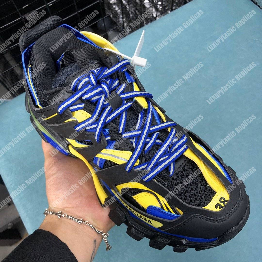Ba*len*cia*ga track sneaker black/yellow/blue