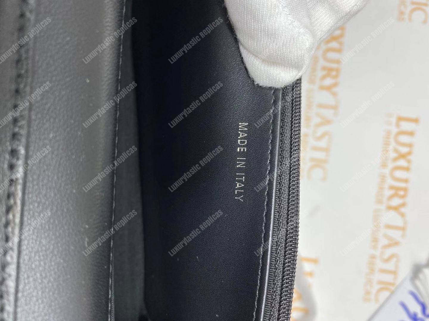 Ch*el le boy wallet on chain – woc black quilted lambskin silver-toned