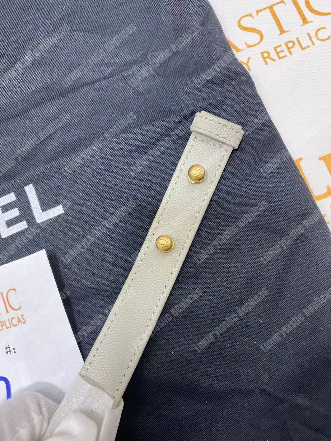 Ch*el boy medium handbag grey