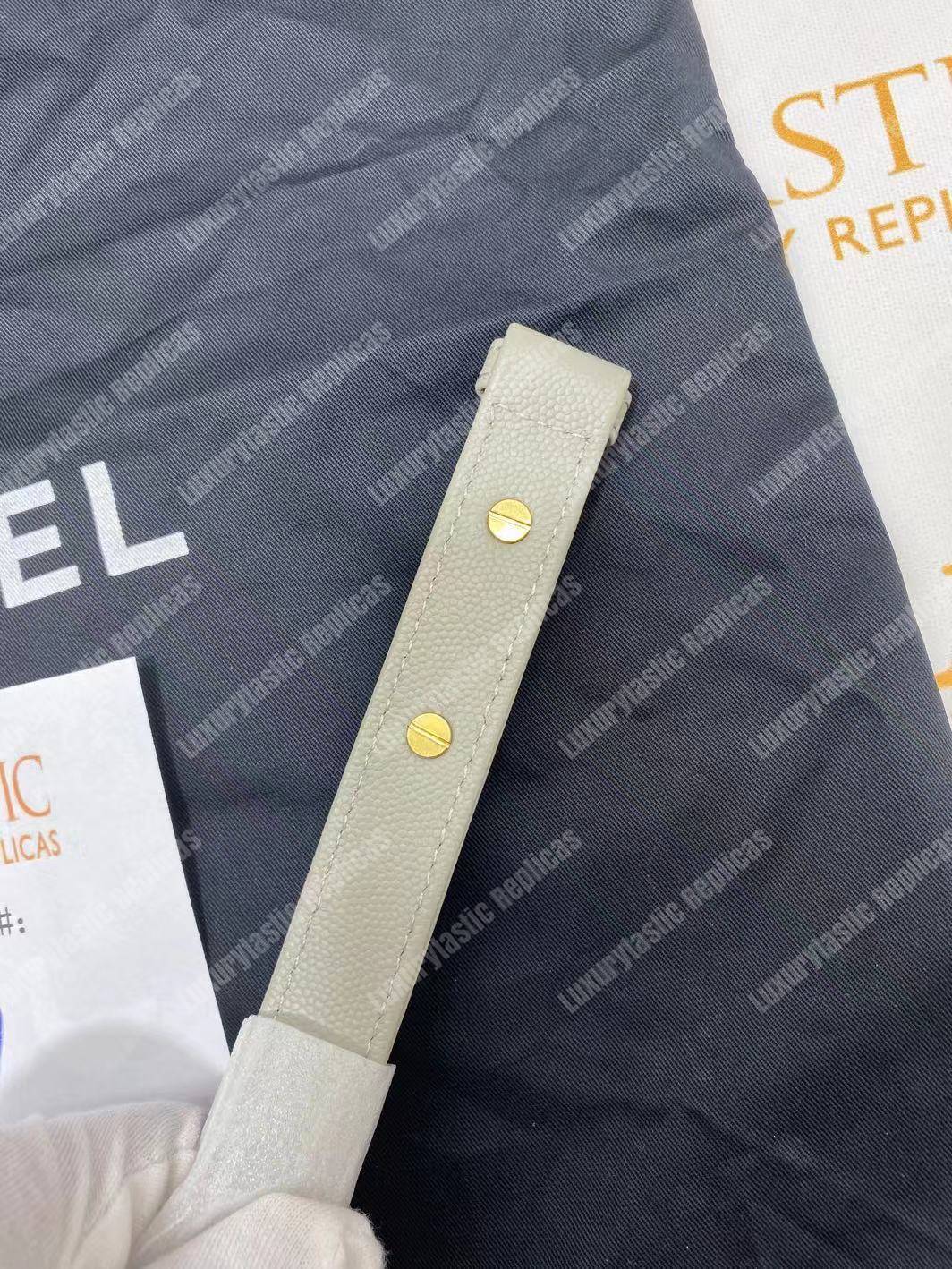 Ch*el boy medium handbag grey