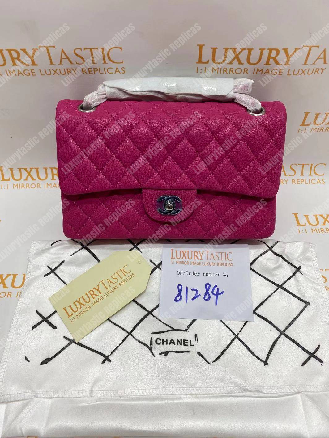 Ch*el medium classic handbag pink