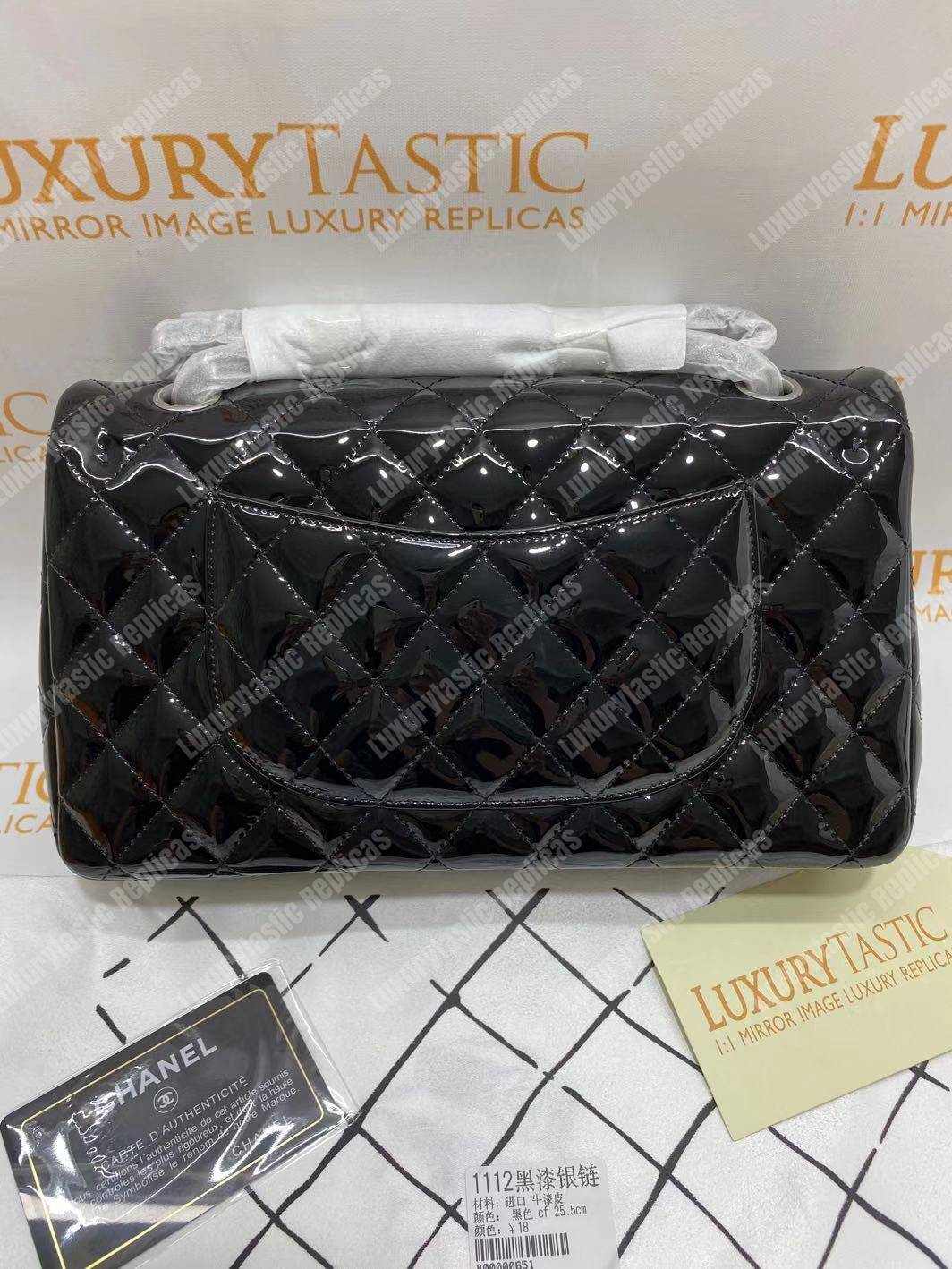 Ch*el classic medium flap bag black