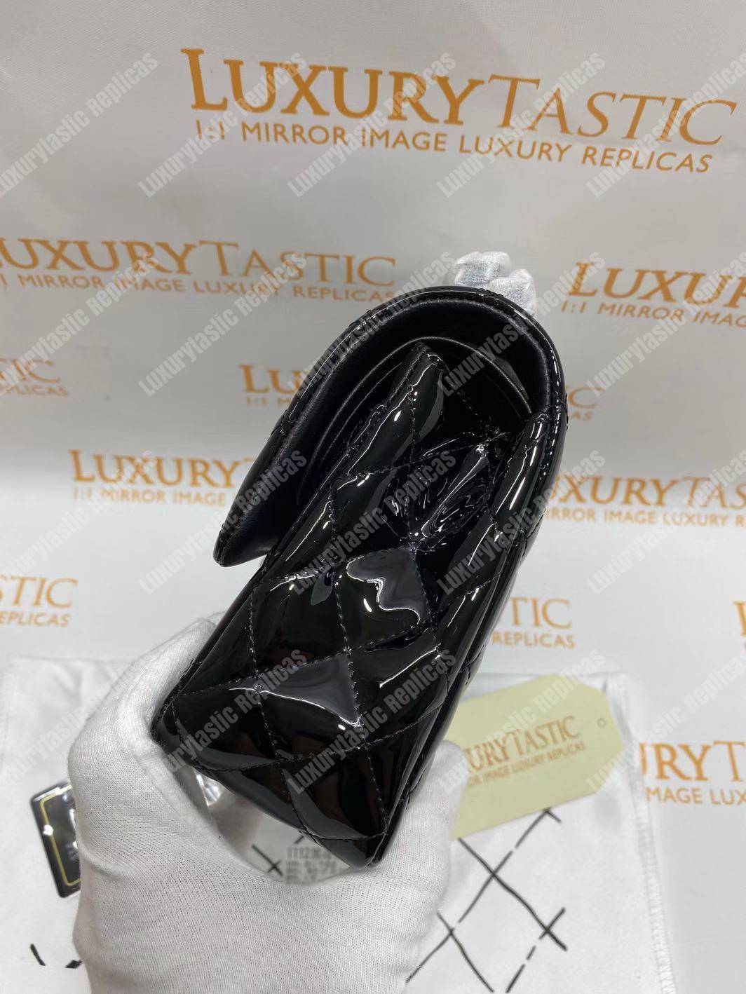 Ch*el classic medium flap bag black