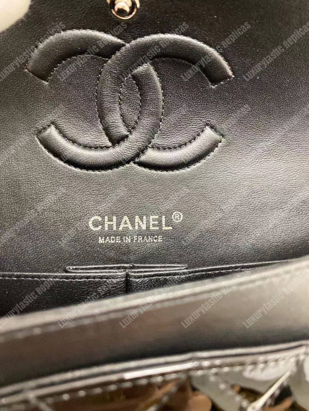 Ch*el classic medium flap bag black