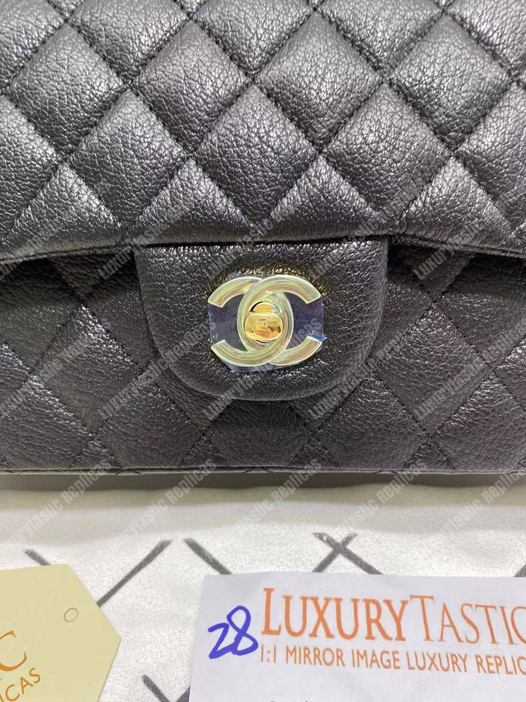 Ch*el medium classic handbag black