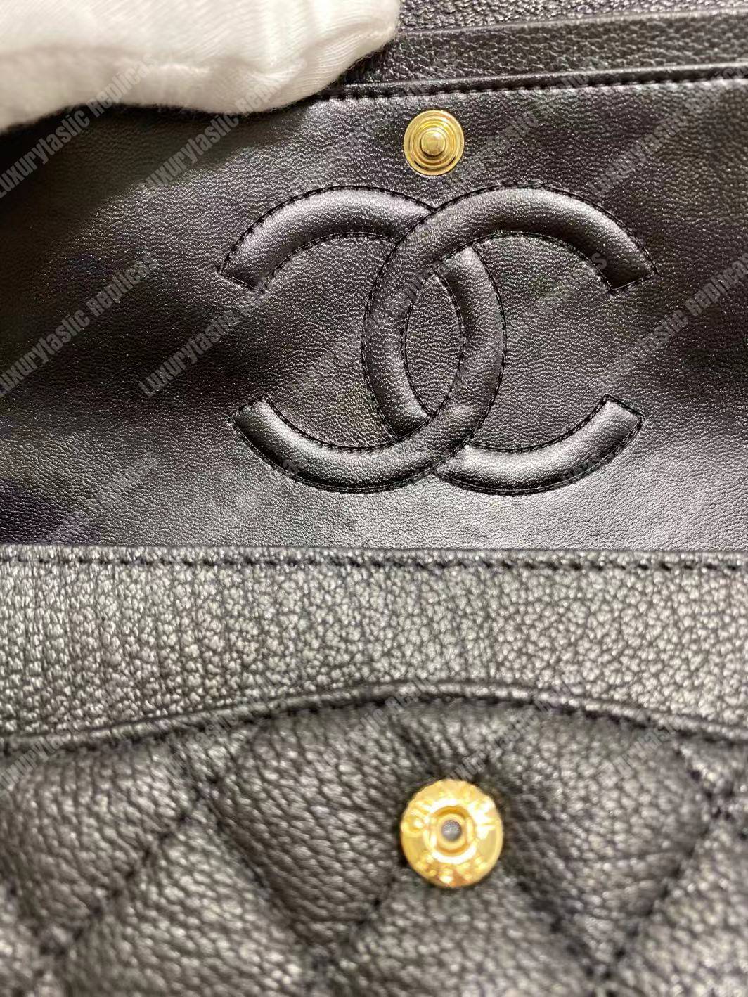 Ch*el medium classic handbag black