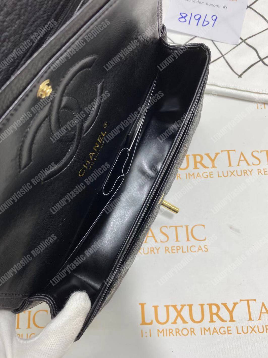 Ch*el medium classic handbag black