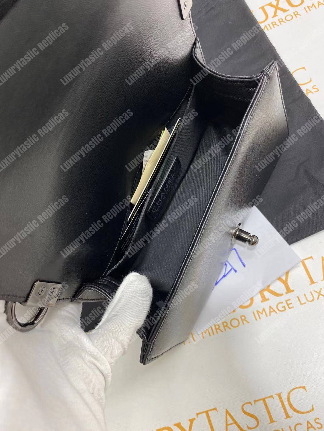 small boy Ch*el handbag black