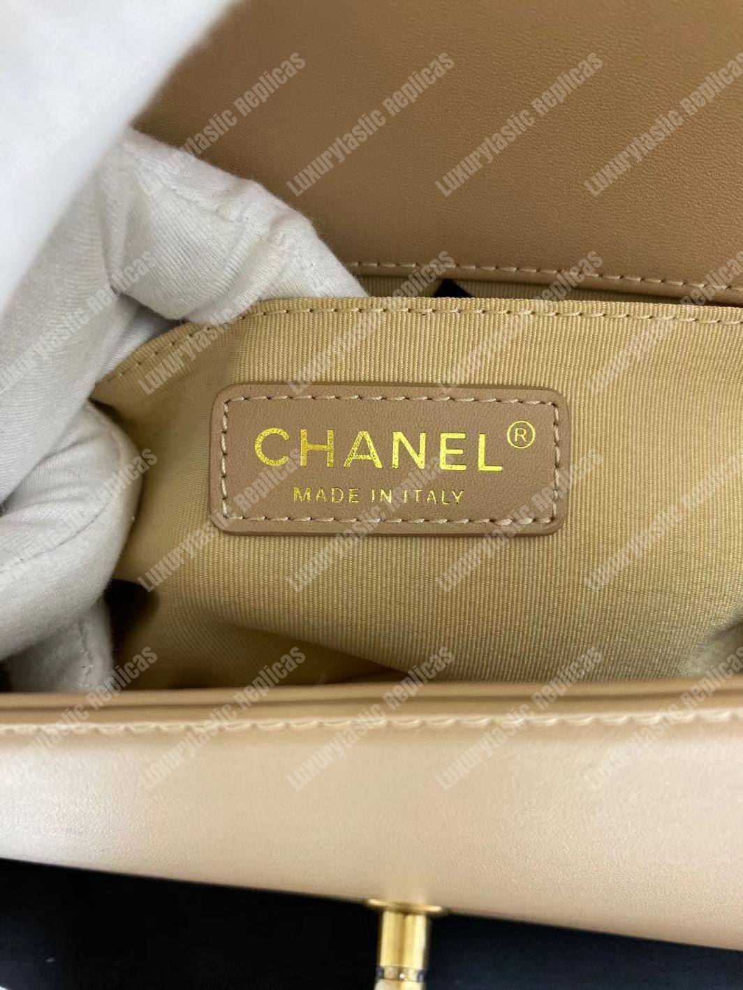 Ch*el medium boy flap bag