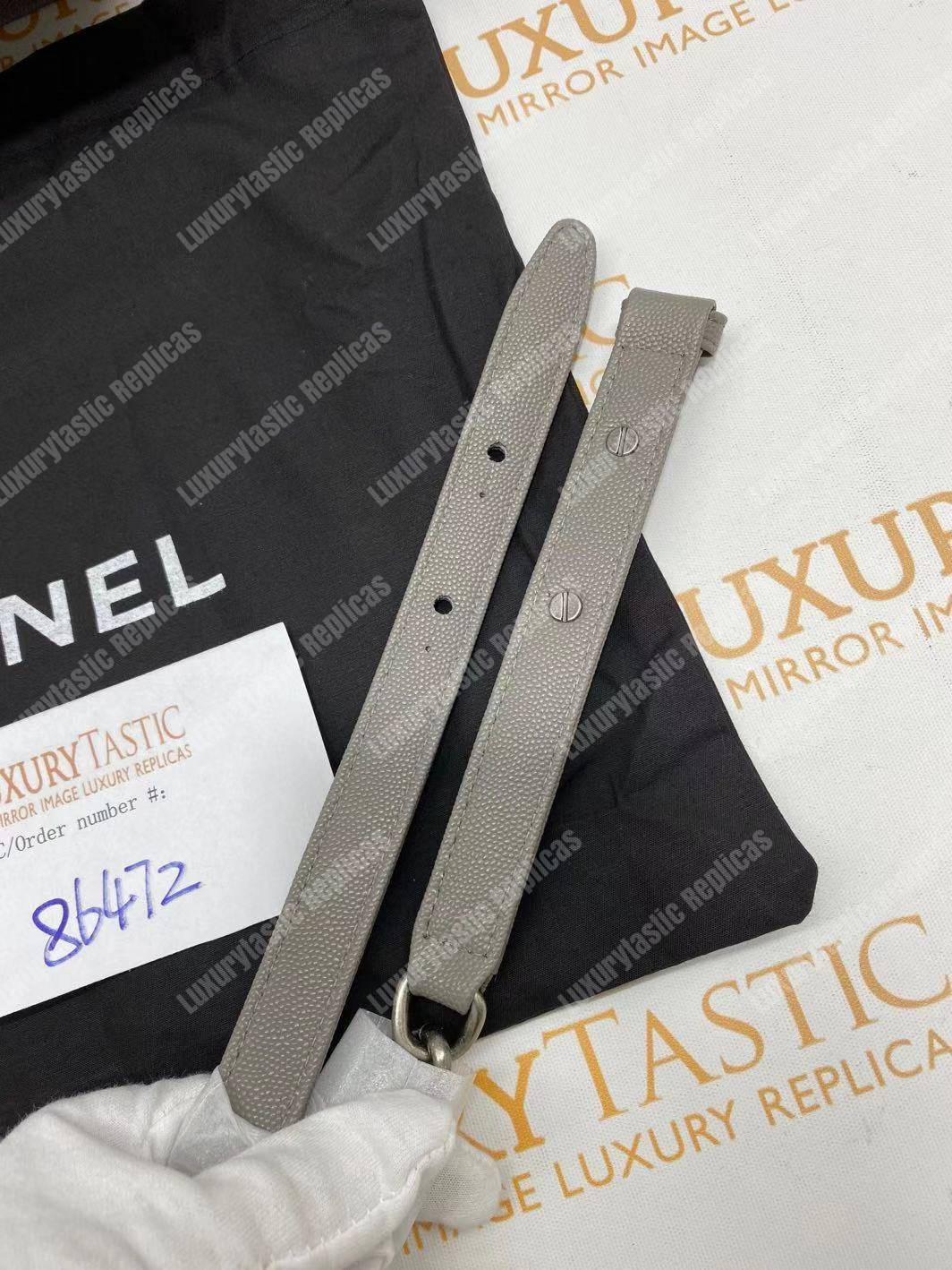 Ch*el boy medium handbag grey