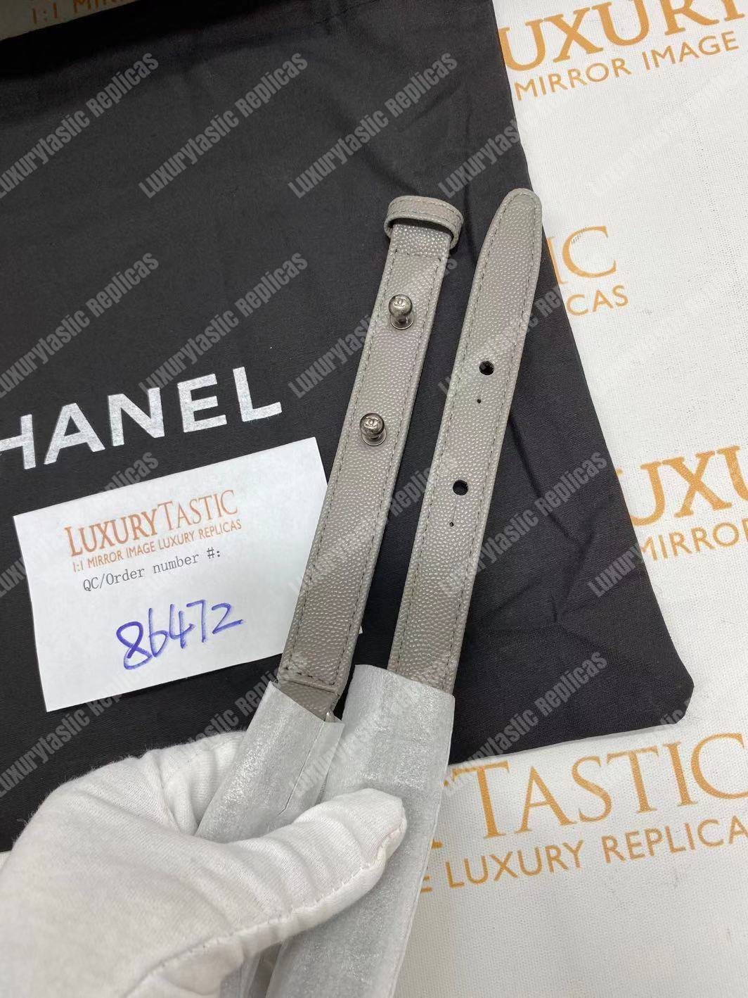 Ch*el boy medium handbag grey