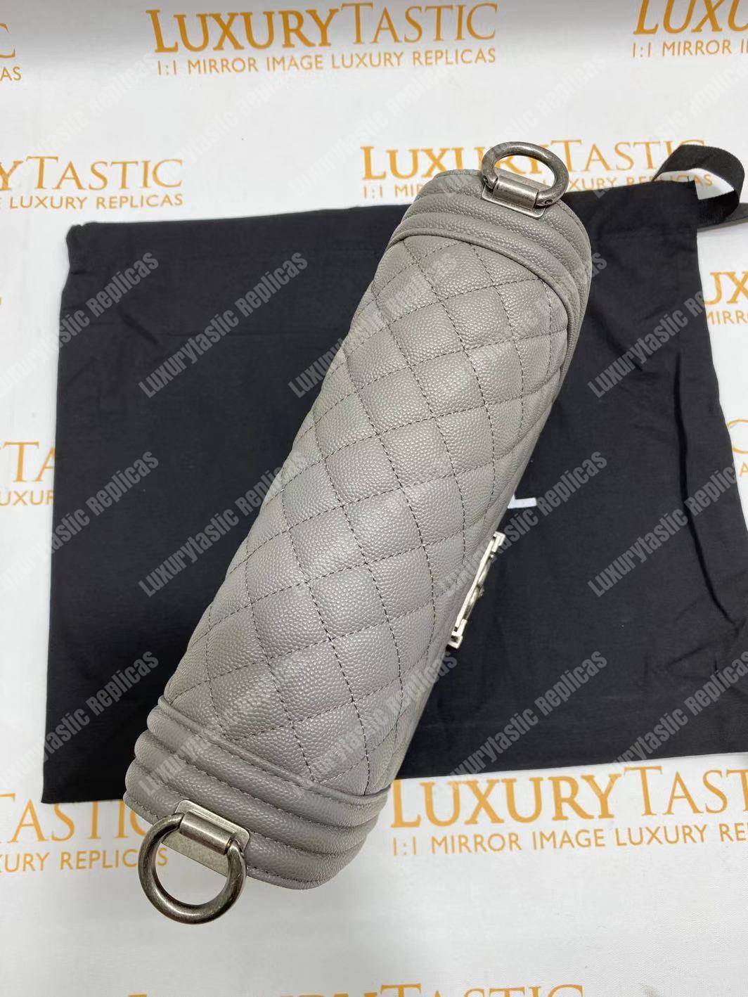 Ch*el boy medium handbag grey