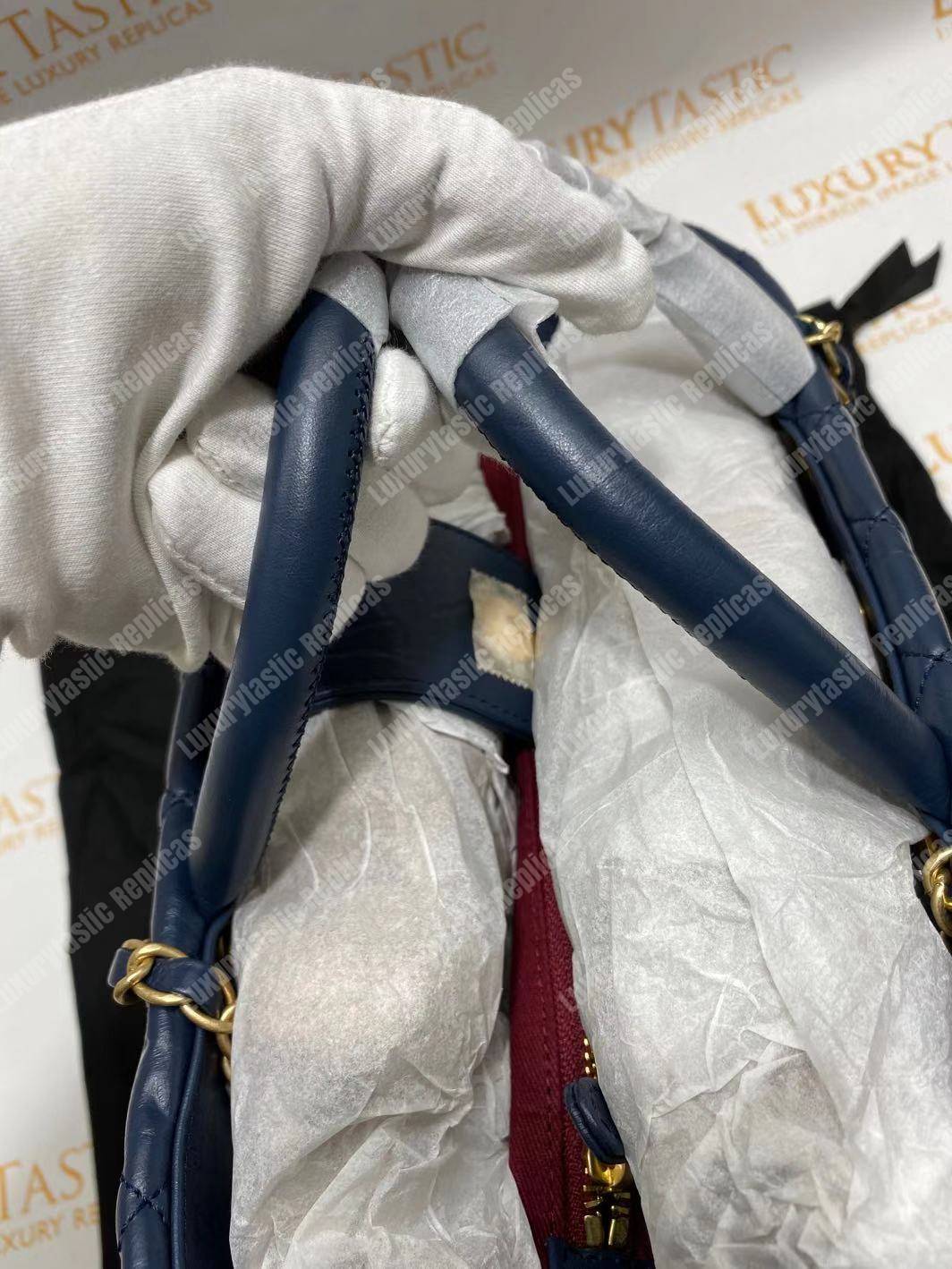 Ch*el large shopping bag blue (30cm)