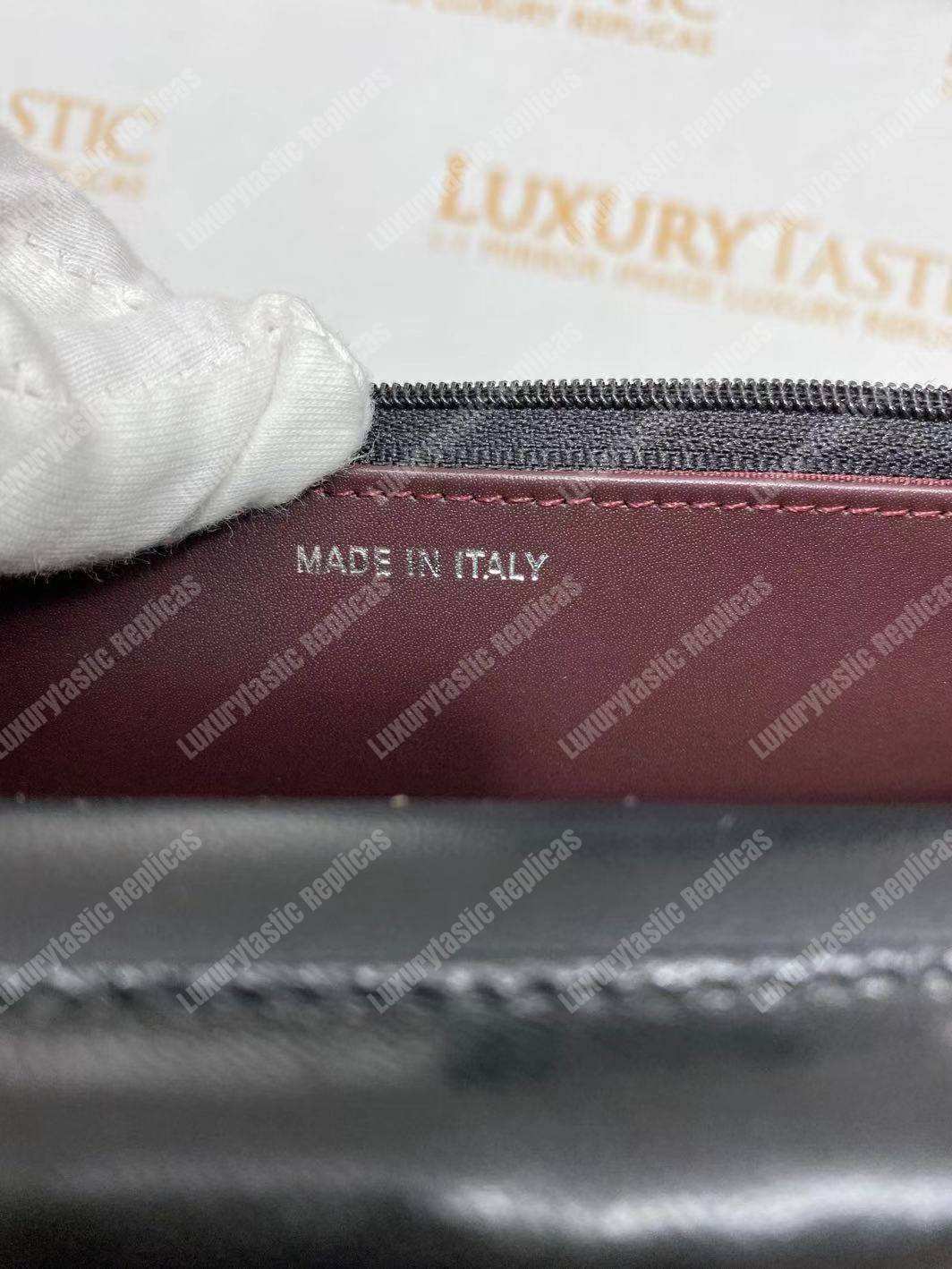 Ch*el wallet on chain – woc quilted lambskin black silver-toned