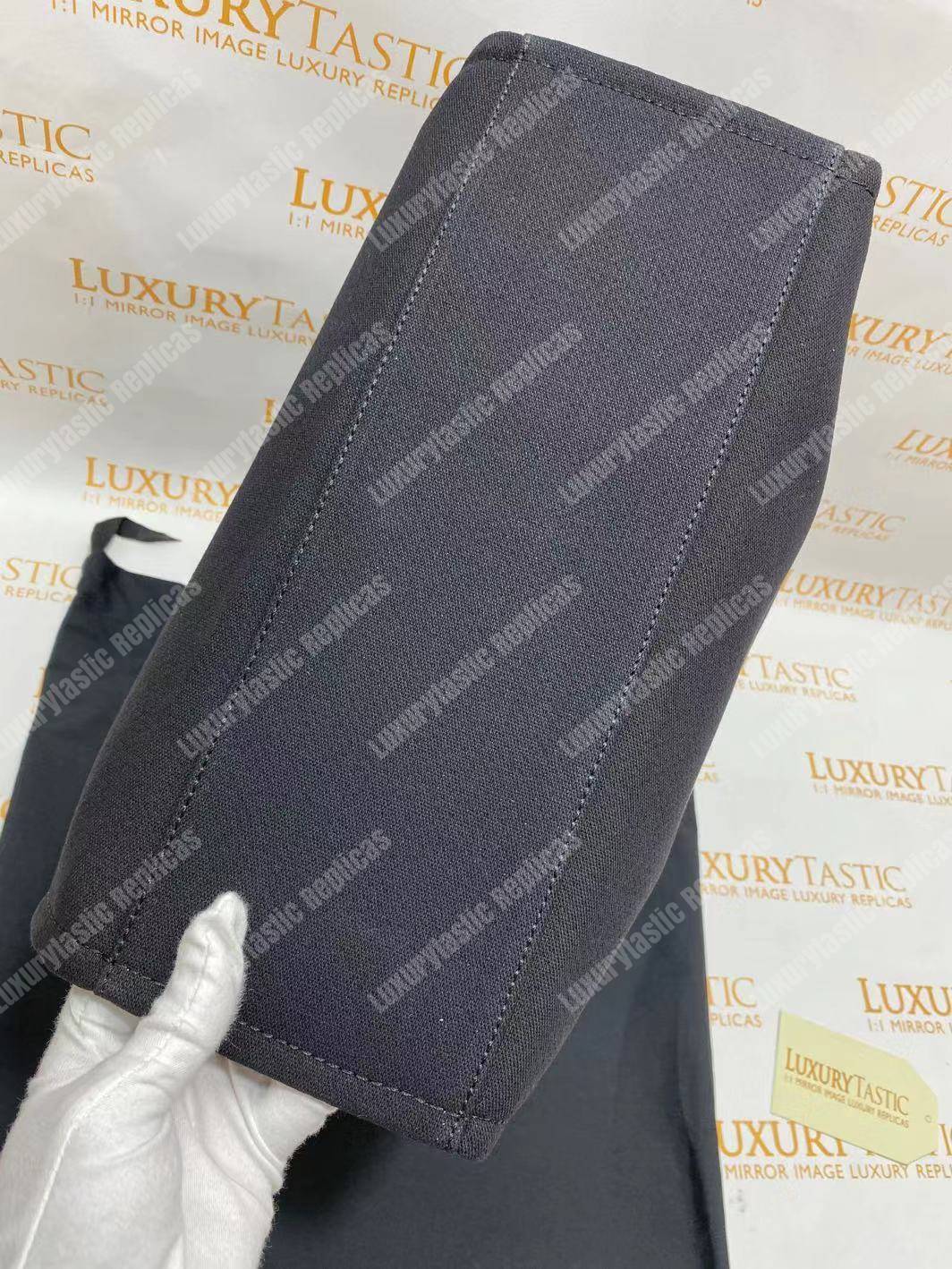 Ch*el deauville fabric tote black/gray