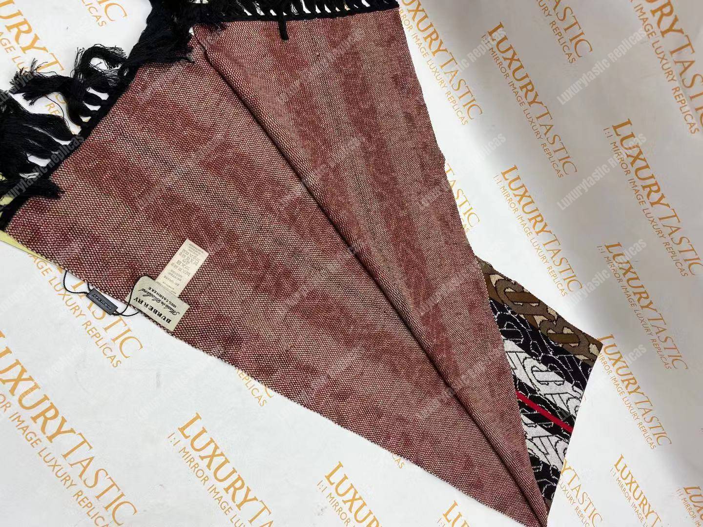 B**rry monogram stripe cashmere scarf