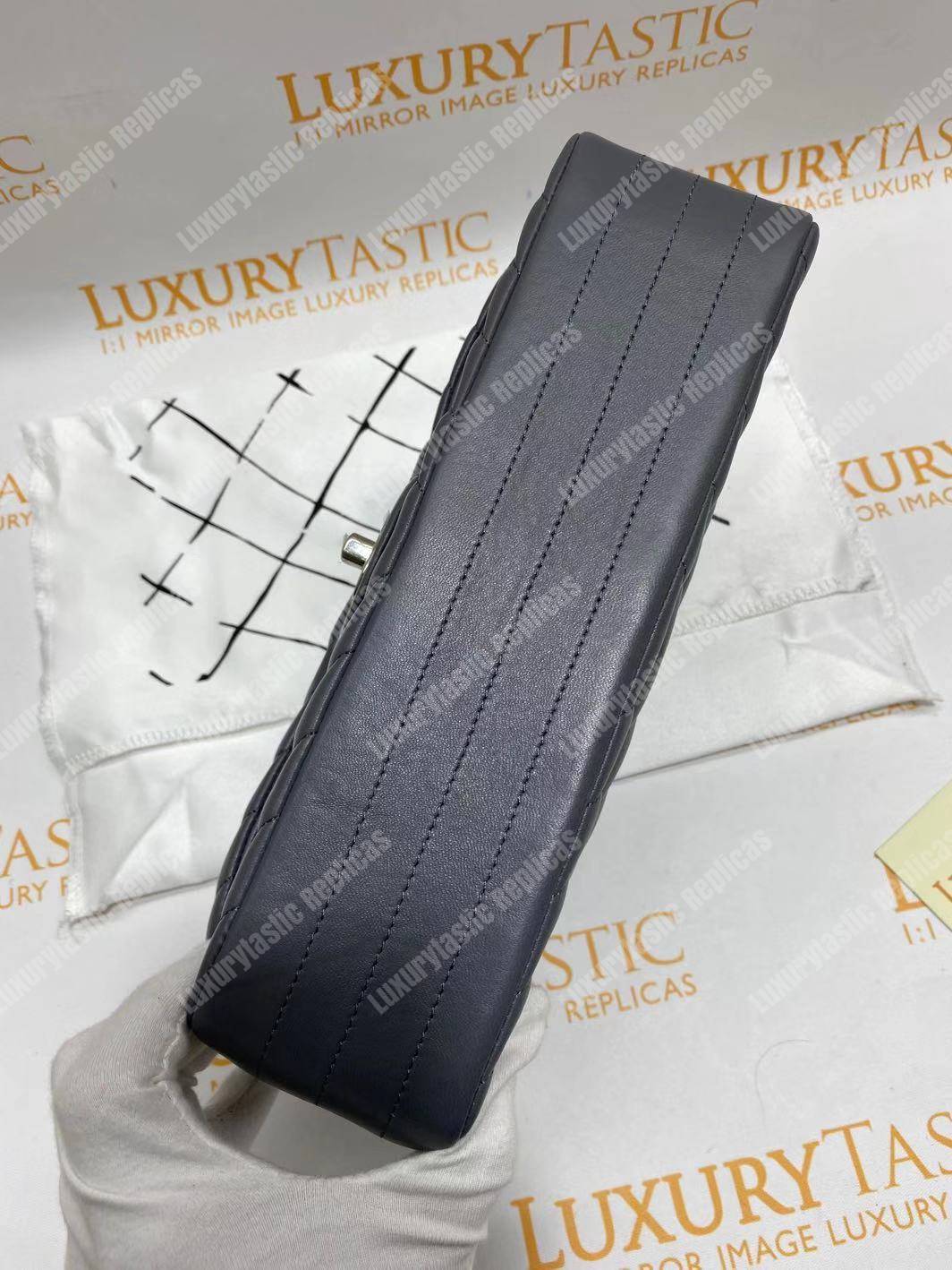 Ch*el classic medium handbag grey