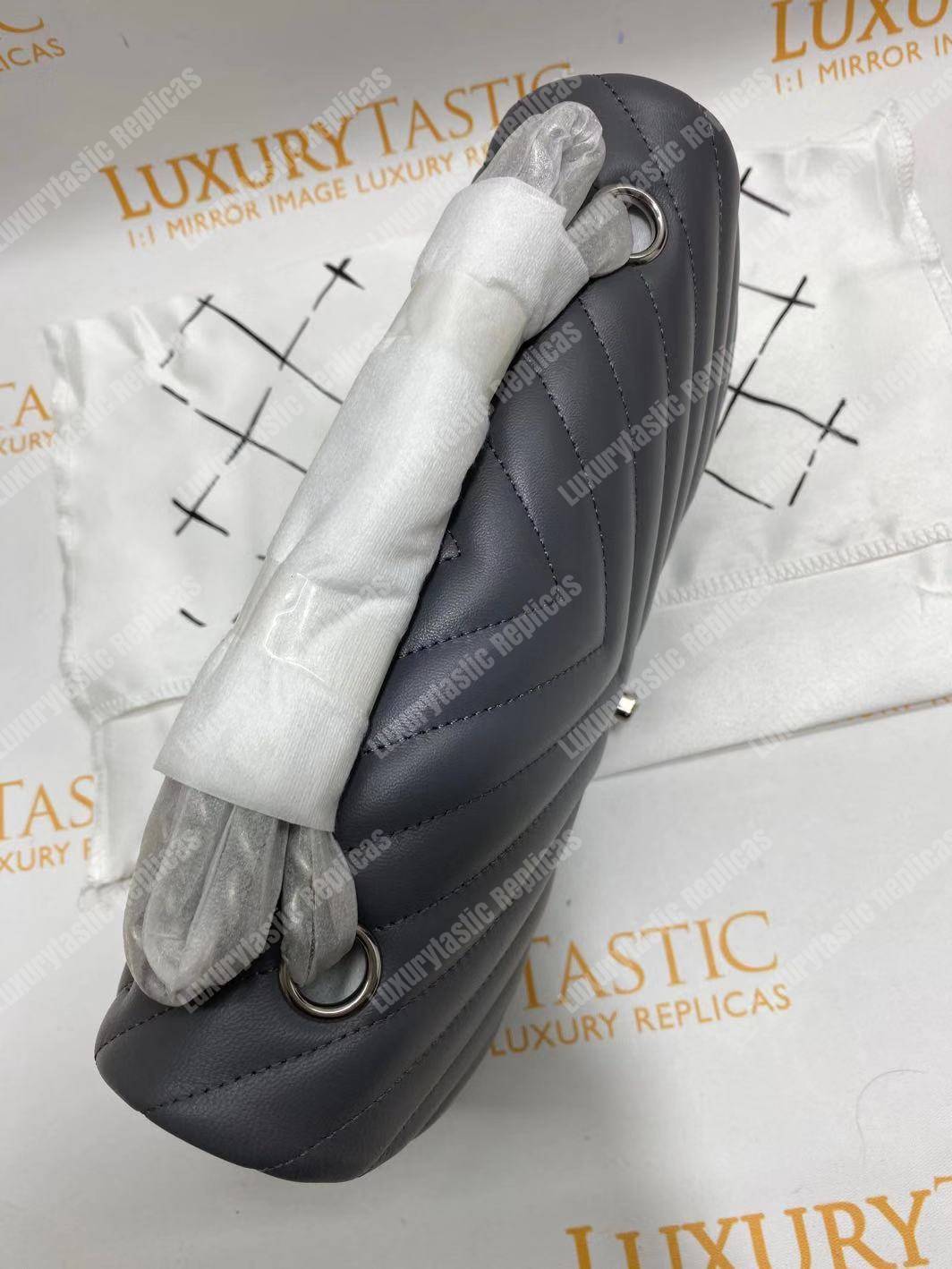 Ch*el classic medium handbag grey