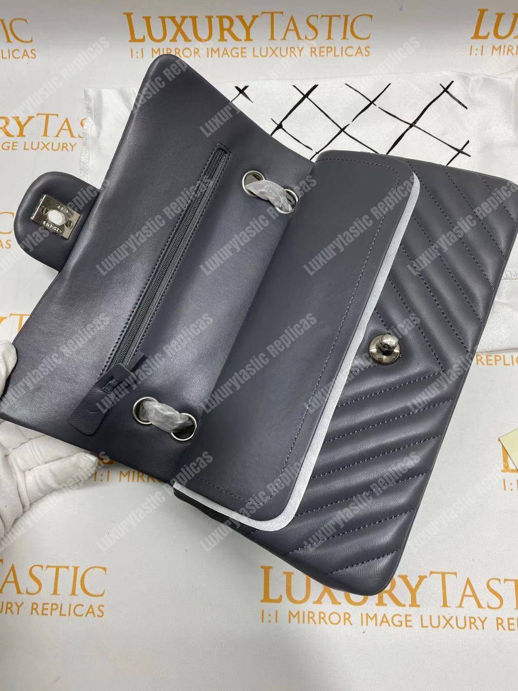 Ch*el classic medium handbag grey