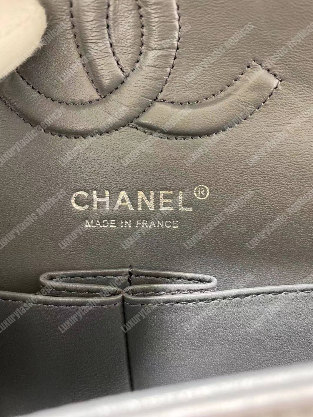 Ch*el classic medium handbag grey