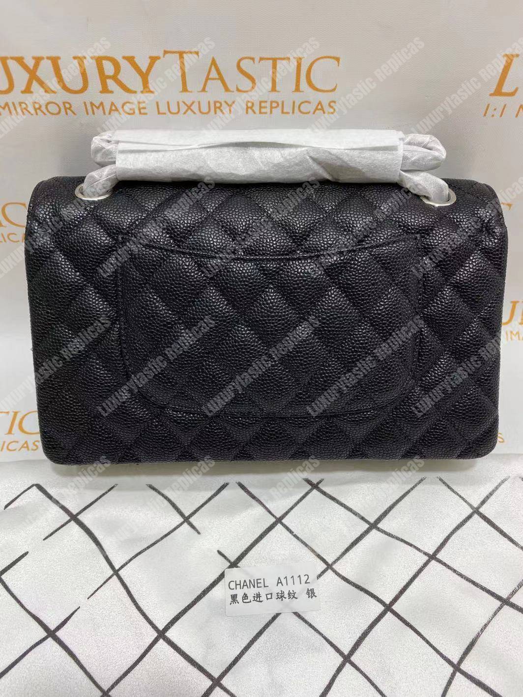 Ch*el classic medium flap bag black