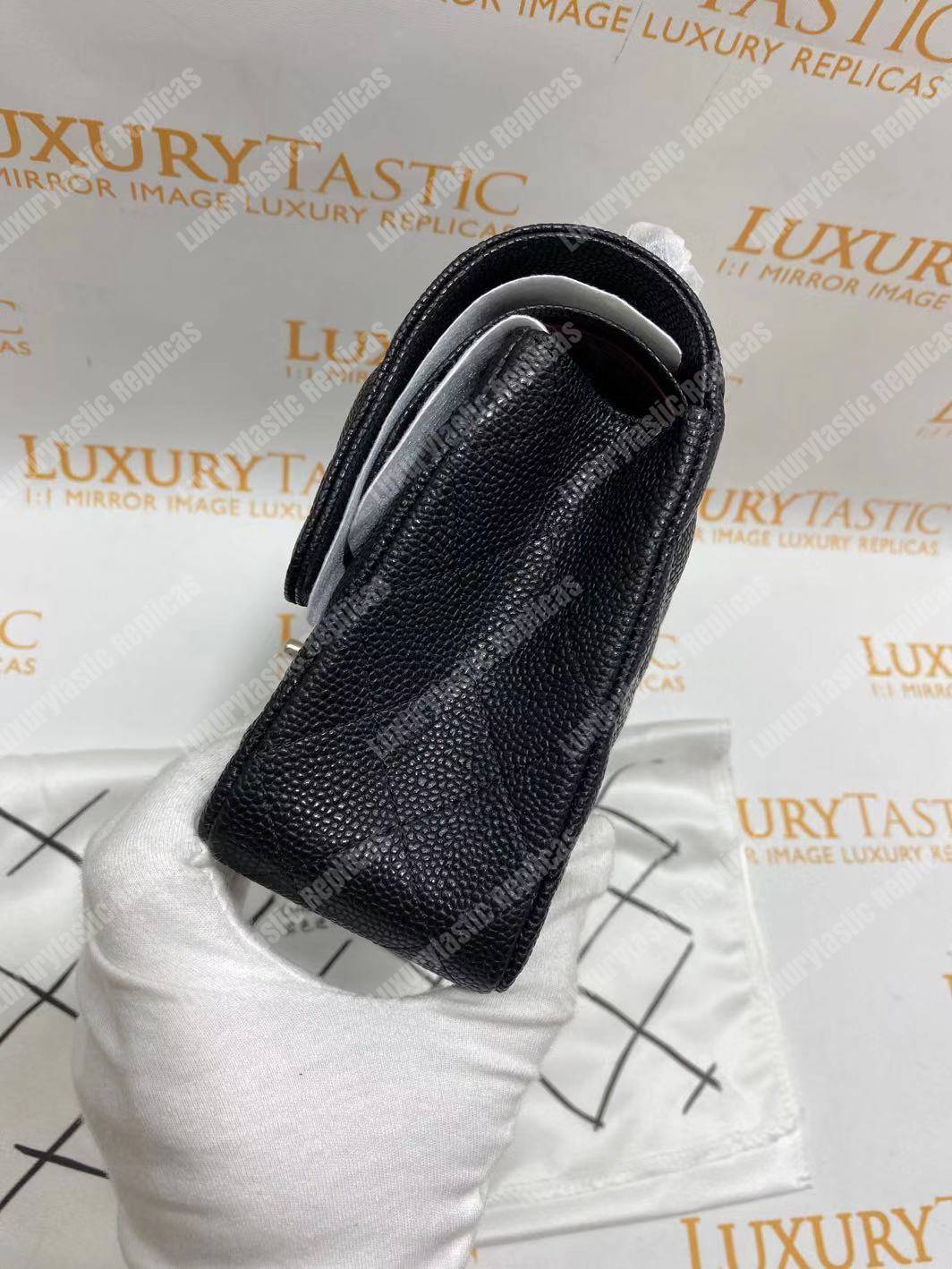 Ch*el classic medium flap bag black