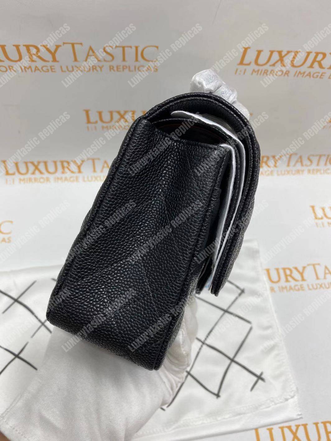 Ch*el classic medium flap bag black